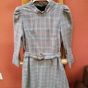 Zara gingham dress retro style